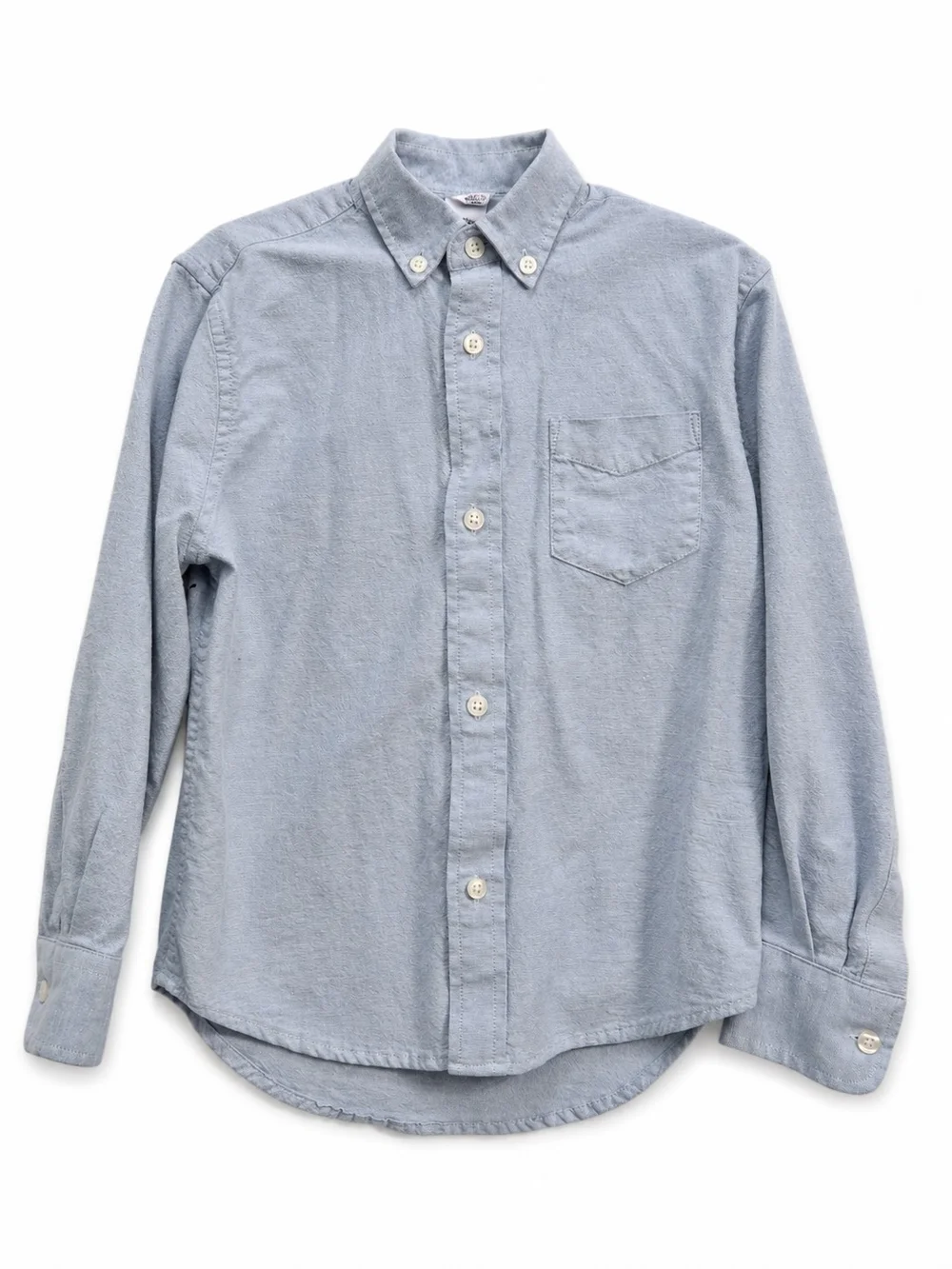 GAP Kids Boys XS 5/6 Light Blue Oxford Button Down Long Sleeve Shirt